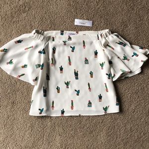 Off Shoulder cactus top